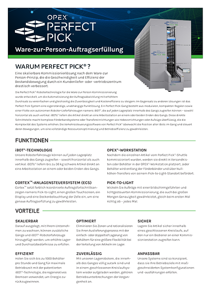 ASRS Perfect Pick Sell Sheet